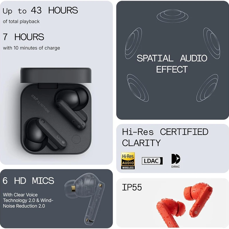 هندزفری بلوتوث ناتینگ CMF Buds Pro 2