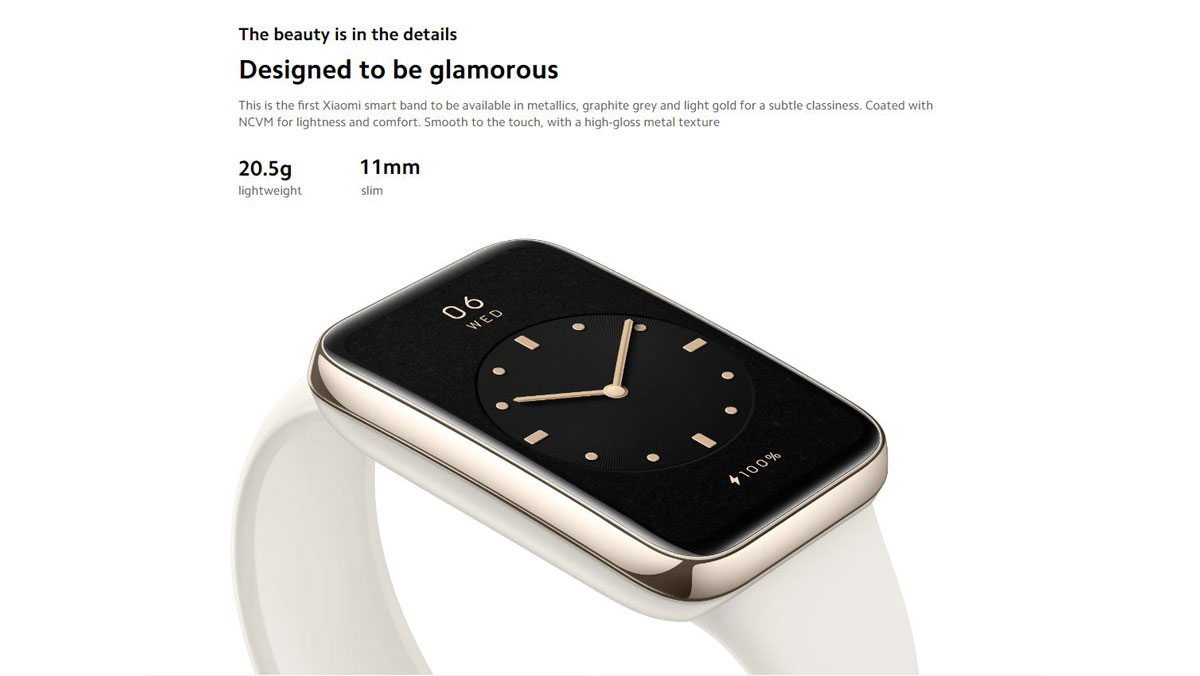 مشخصات طراحی بدنه ساعت هوشمند شیائومی mi band 7 pro