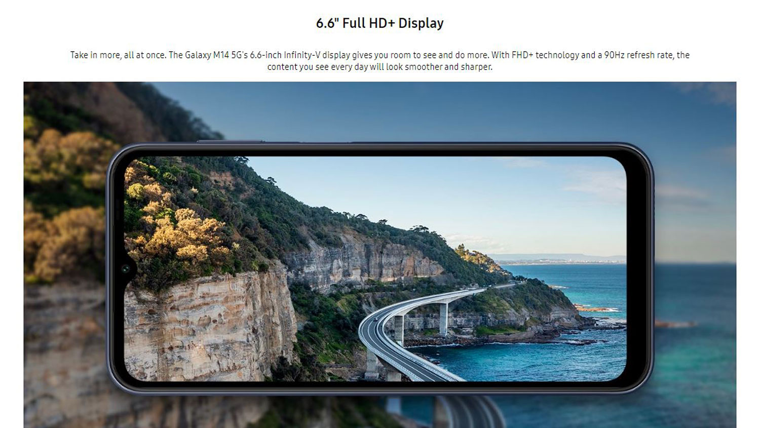 مشخصات صفحه نمایش Samsung M14